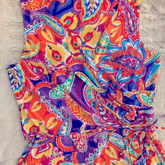 NWOT Ralph Lauren Paisley Wrap Dress- S/P - Picture 4 of 11